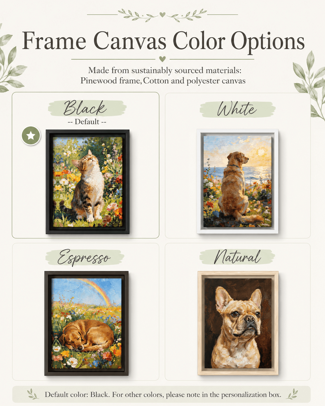 Custom Pet Portrait Oil Painting Style – Personalized Cat Dog Canvas Memorial Gift From Photo