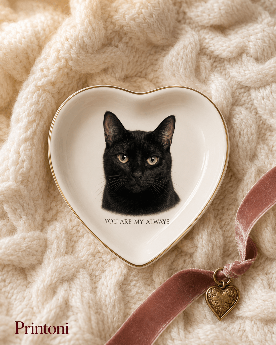 Custom Pet Photo Trinket Dish, Personalized Dog or Cat Jewelry Dish, Pet Lover Gift