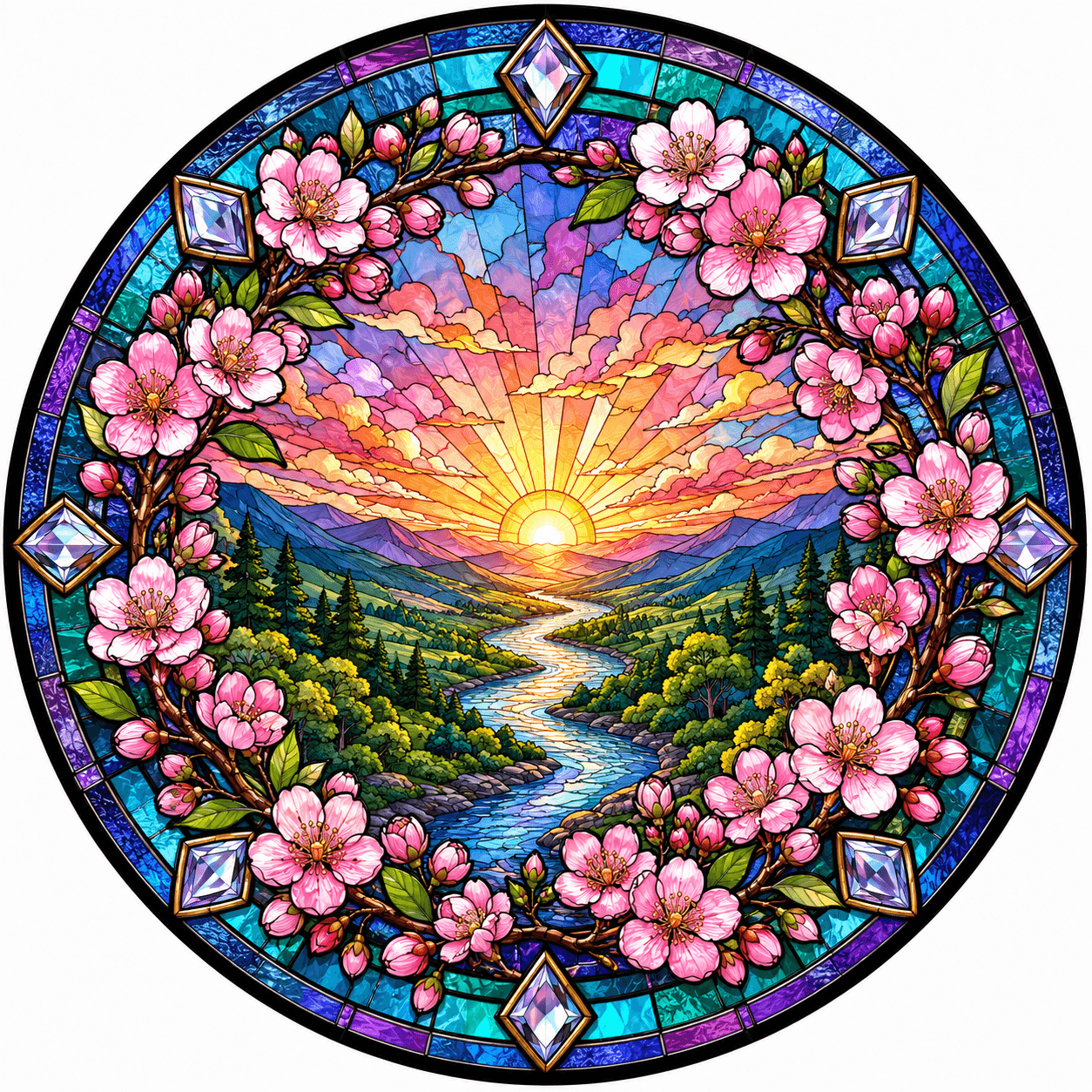 Custom Dog Stained Glass Suncatcher from Photo – Personalized Pet Memorial Window Decor