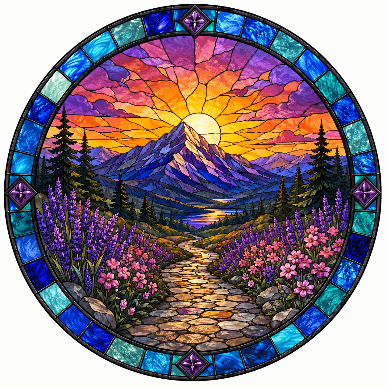 Custom Dog Stained Glass Suncatcher from Photo – Personalized Pet Memorial Window Decor