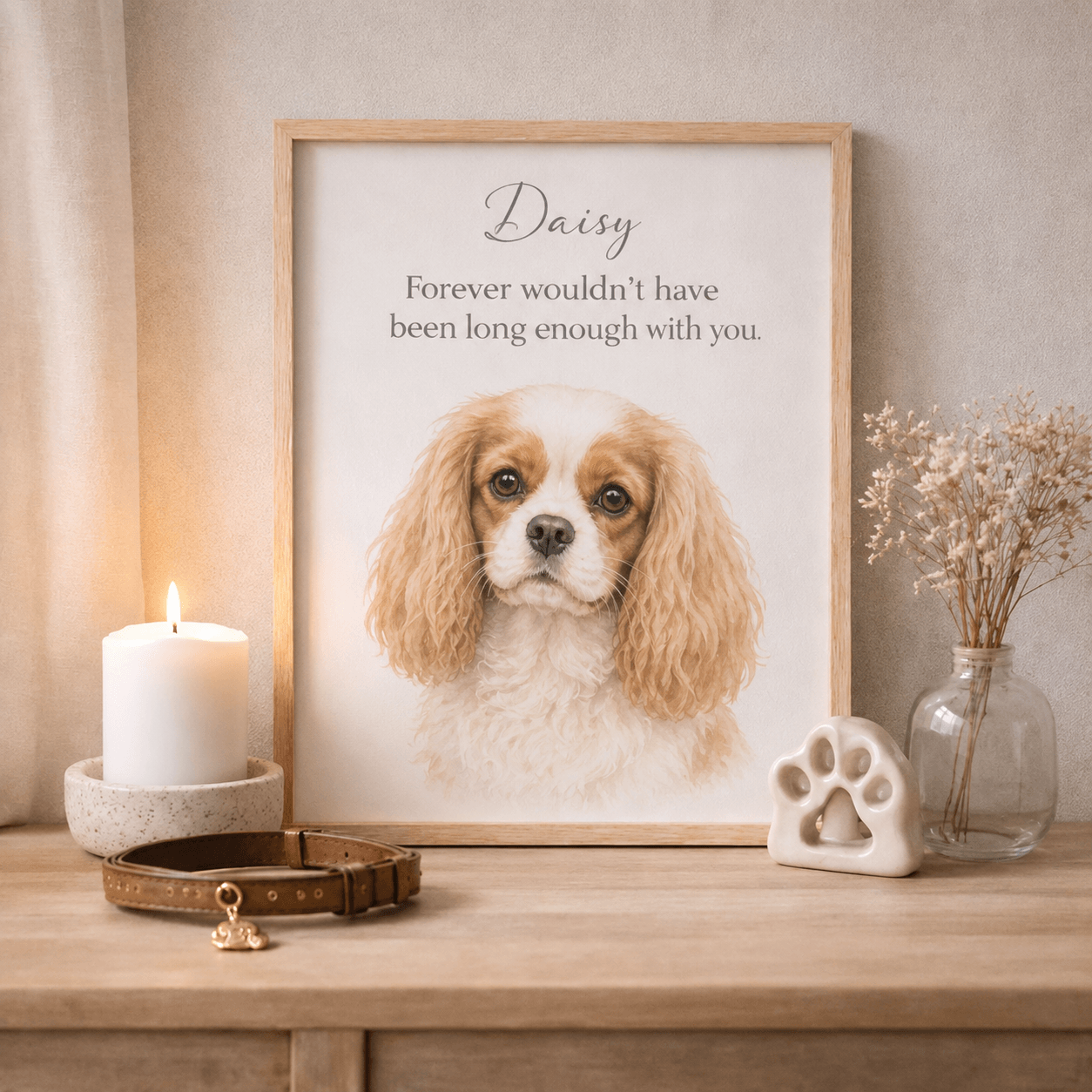 Custom Cat Memorial Canvas Print | Personalized Pet Portrait from Photo | Sympathy Gift for Dog Loss