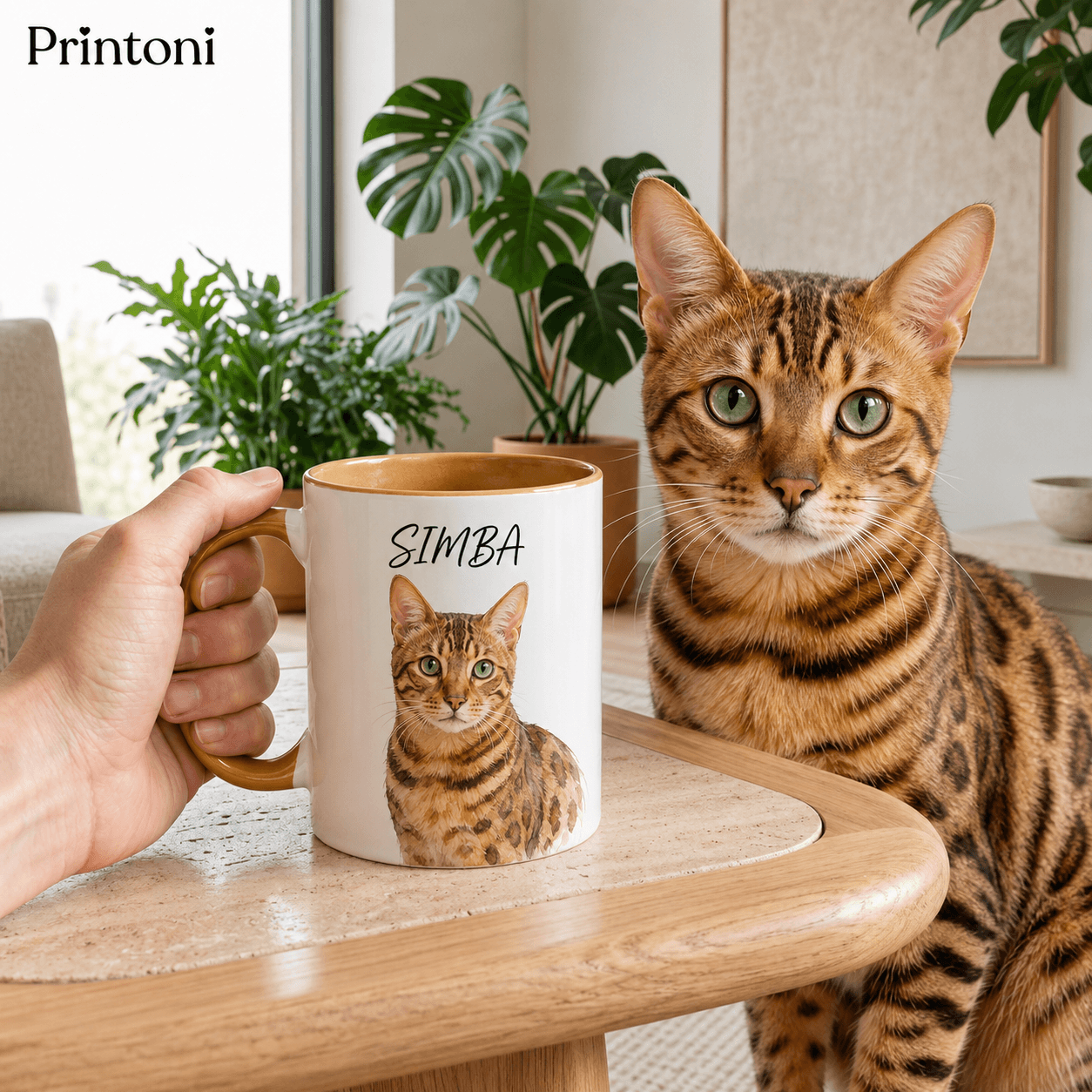 Custom Pet Photo Mug, Personalized Dog Cat Coffee Mug with Name, Pet Portrait Cup from Your Photo, Dog Mom Gift, Pet Lover Gift
