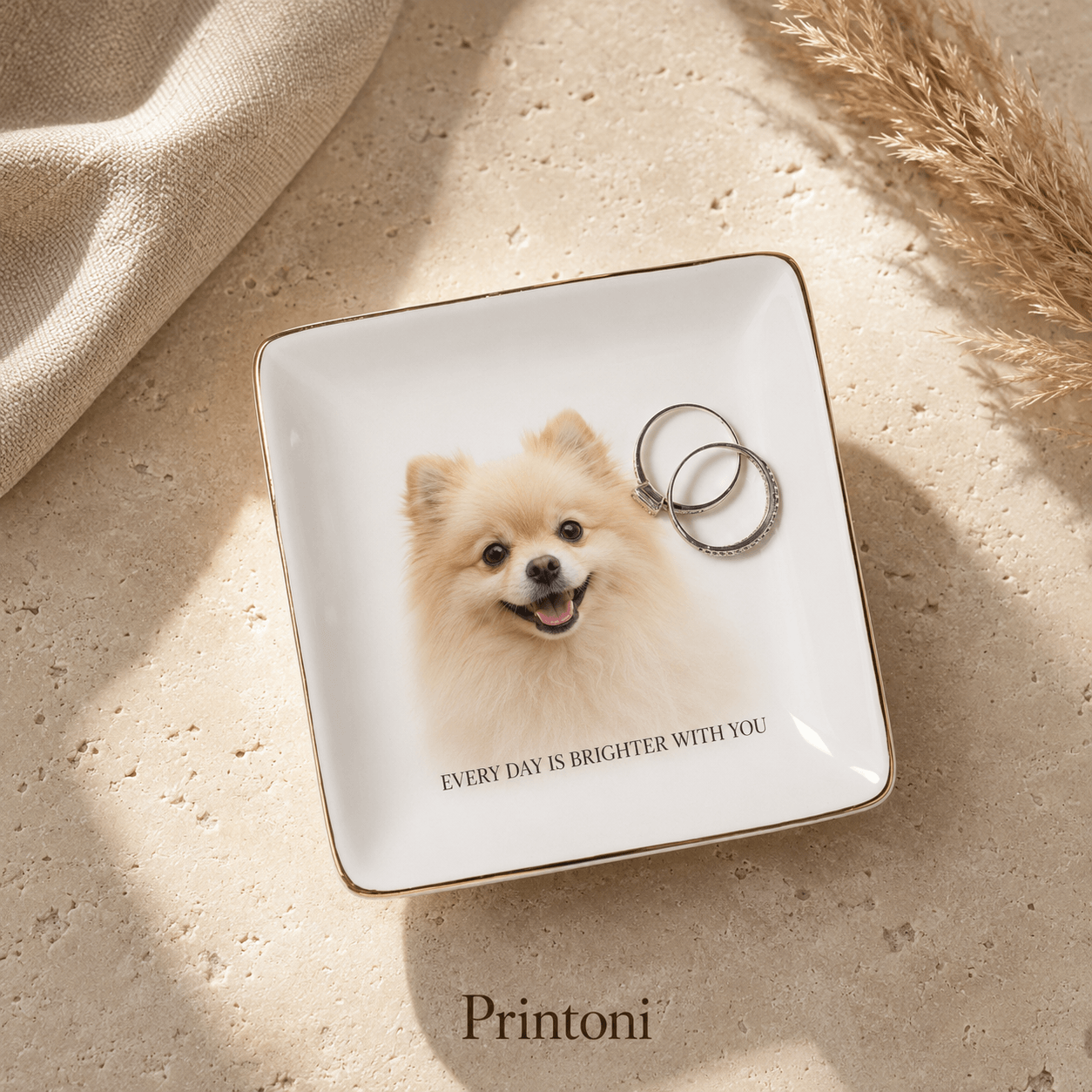 Custom Pet Photo Trinket Dish, Personalized Dog or Cat Jewelry Dish, Pet Lover Gift