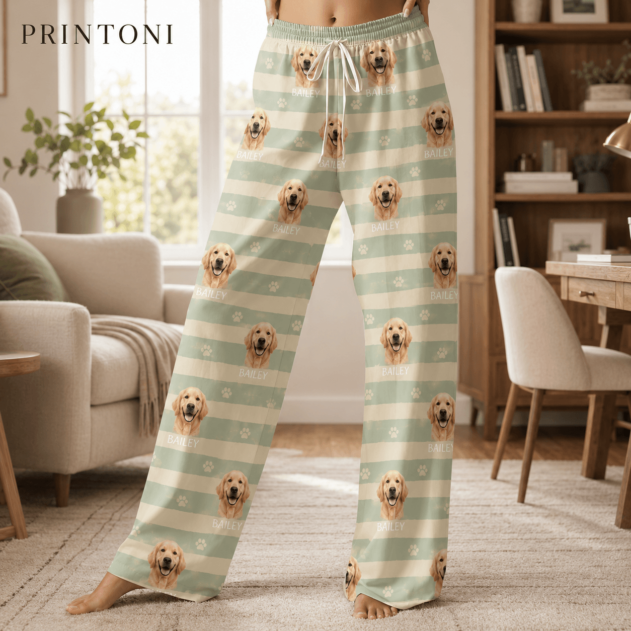 Custom Pet Photo Pajamas, Personalized Matching Pajama Set with Name, Pet Lover Gift