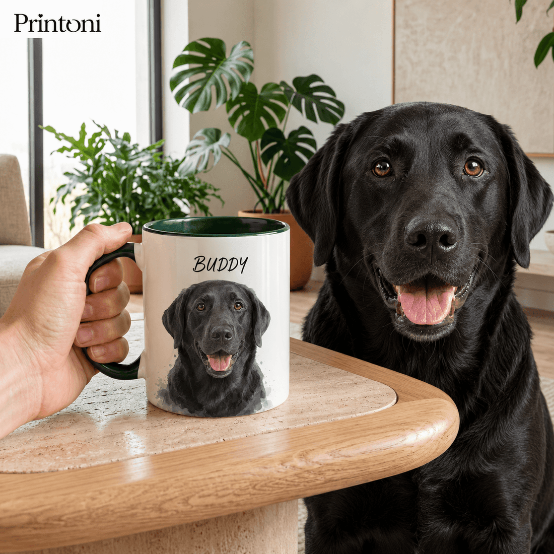 Custom Pet Photo Mug, Personalized Dog Cat Coffee Mug with Name, Pet Portrait Cup from Your Photo, Dog Mom Gift, Pet Lover Gift