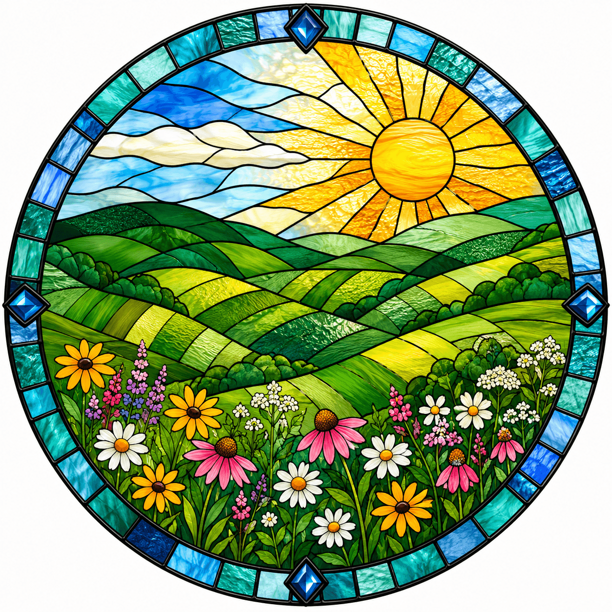 Custom Dog Stained Glass Suncatcher from Photo – Personalized Pet Memorial Window Decor