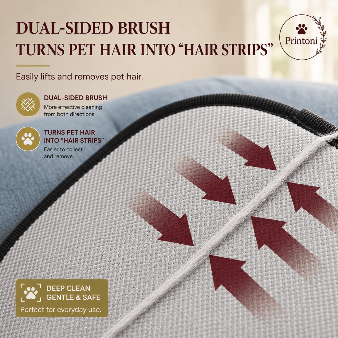 Static-Free Pet Hair Removal Glove, Reusable Deshedding Mitt for Dogs & Cats, Pet Grooming Gift