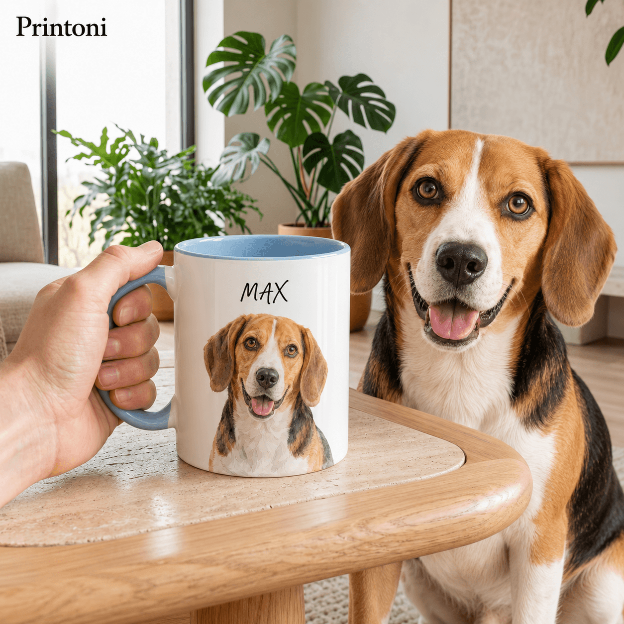 Custom Pet Photo Mug, Personalized Dog Cat Coffee Mug with Name, Pet Portrait Cup from Your Photo, Dog Mom Gift, Pet Lover Gift