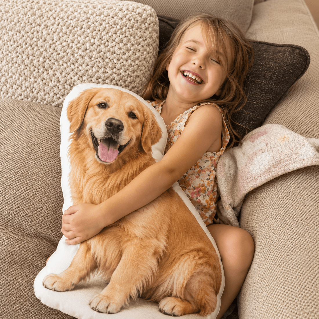 Custom Pet Pillow from Photo, Personalized 3D Dog Cat Pillow – Pet Memorial Gift & Dorm Decor