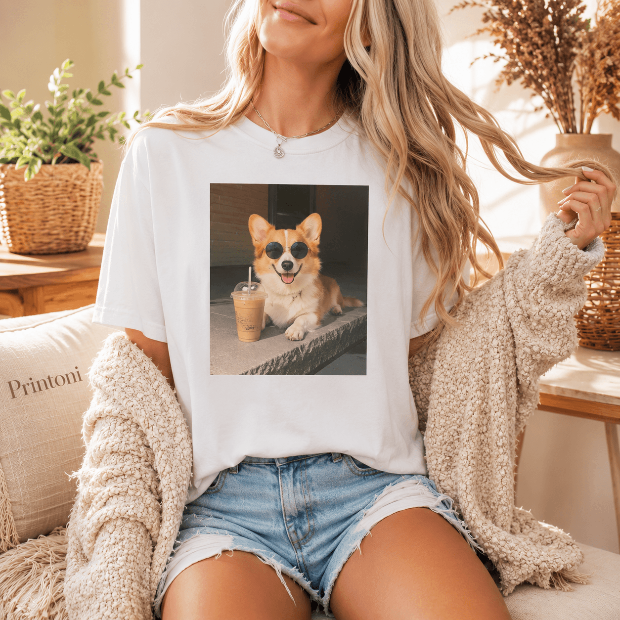 Golden Retriever Iced Coffee Shirt, Funny Dog Graphic Tee, Golden Retriever Lover Gift, Dog Mom Shirt, Trendy Dog Tee, Comfort Colors