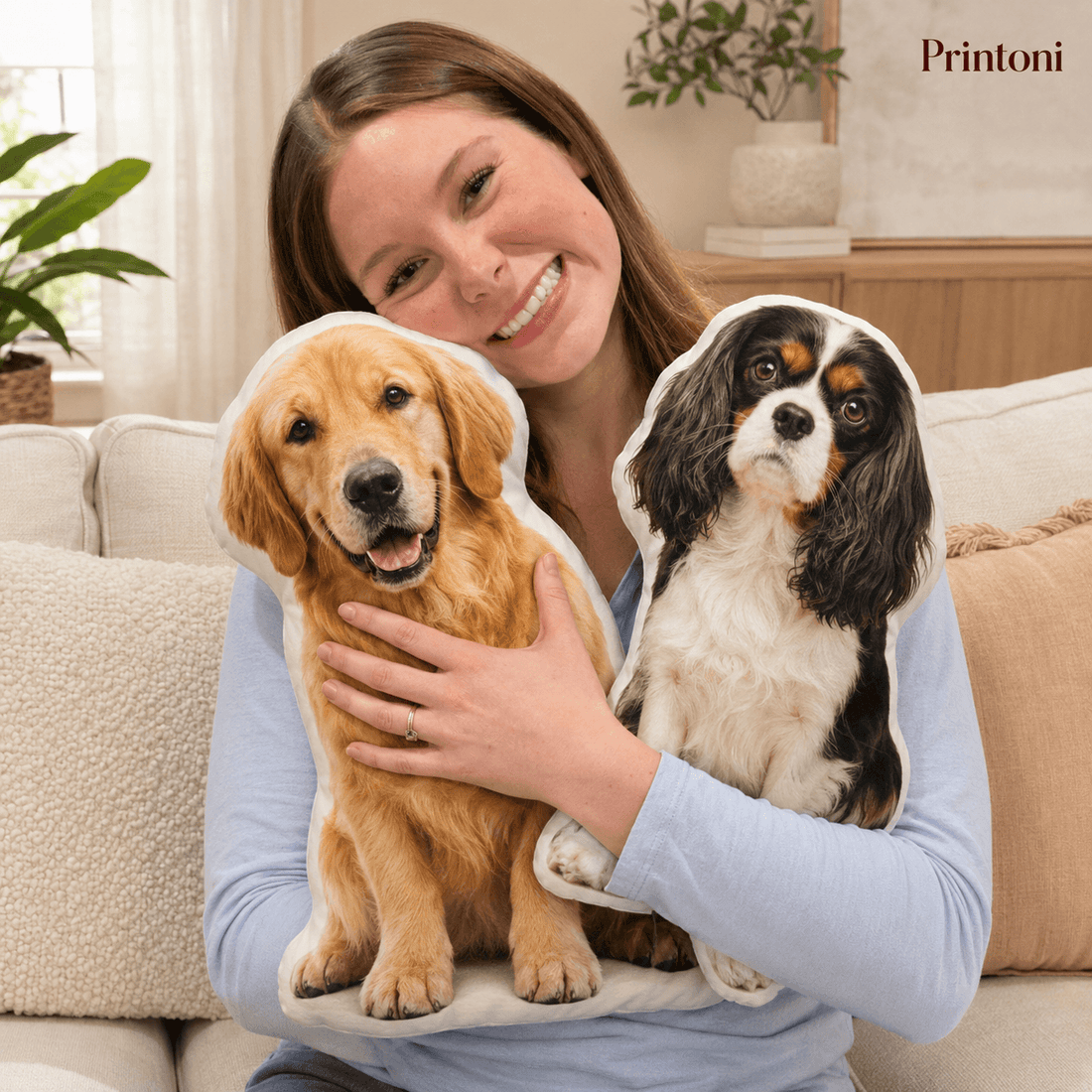 Custom Shaped Pet Pillow from Photo, Personalized Dog & Cat Body Pillow, Pet Lover Gift