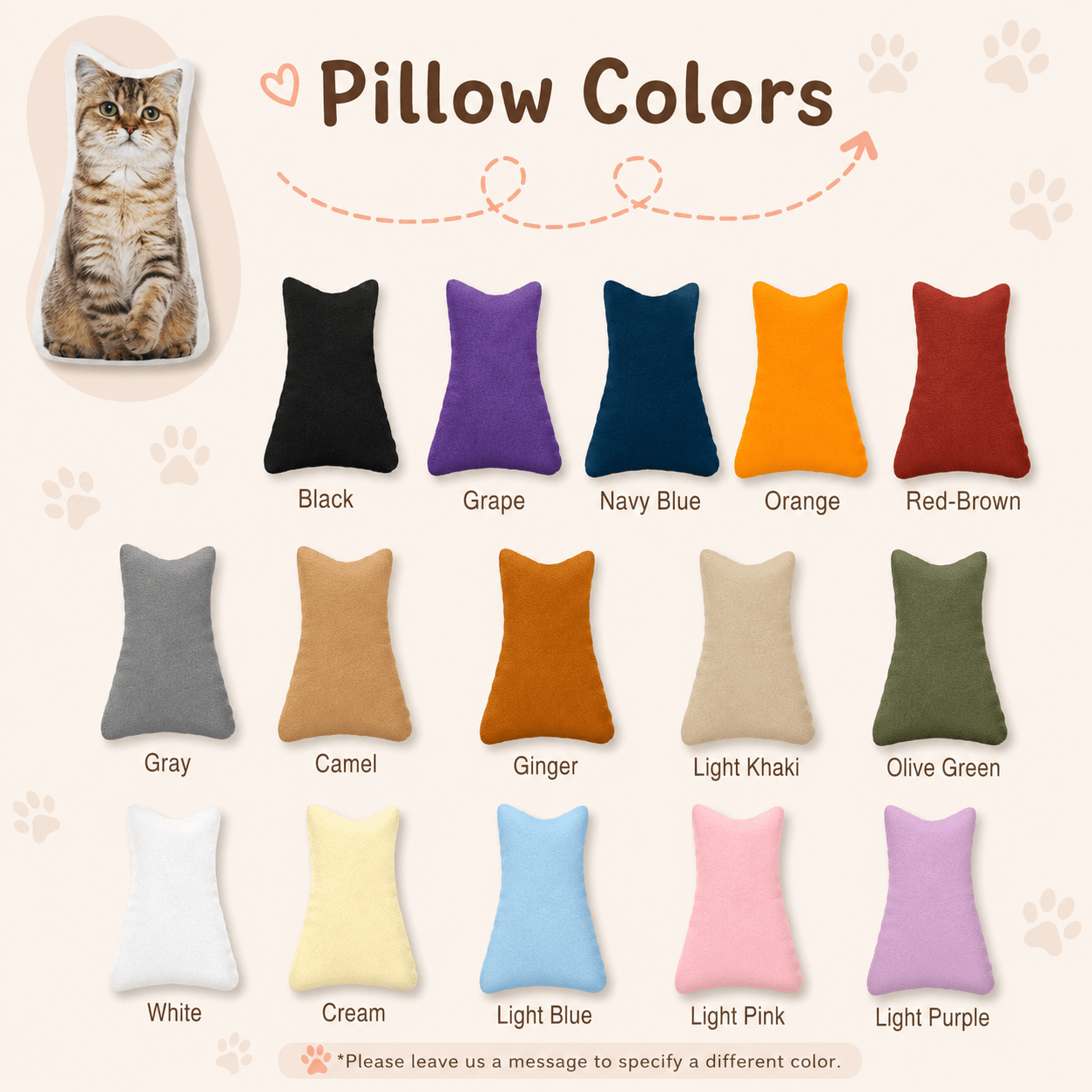 Custom Pet Photo Pillow – Turn Your Dog Cat Photo into a Huggable Keepsake Gift