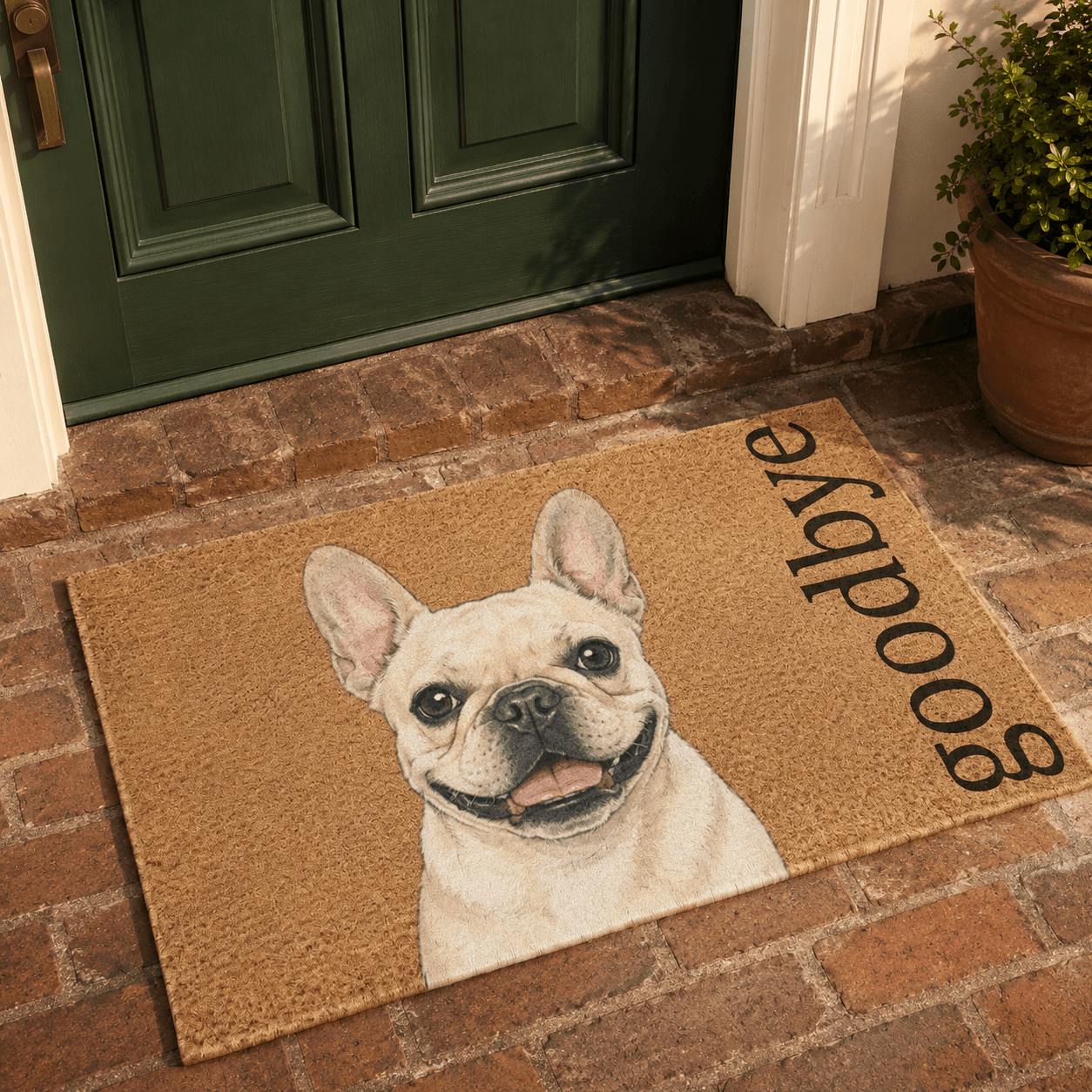 Custom Dog Photo Doormat, Personalized Pet Name Welcome Mat, Dog Face Doormat, Pet Portrait Gift for Dog Lovers