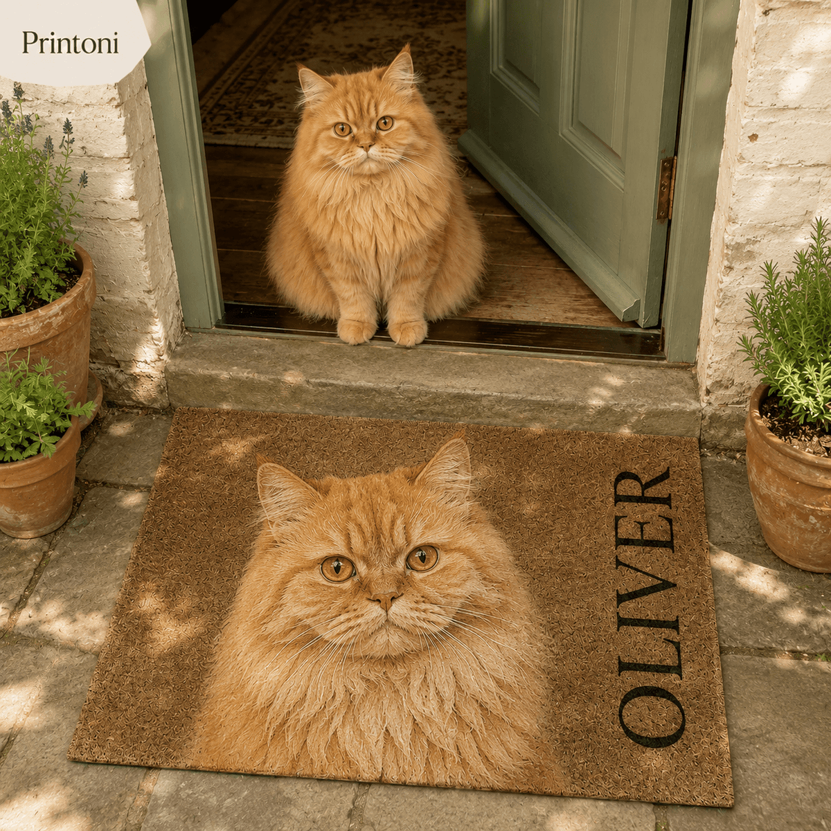 Custom Dog Photo Doormat, Personalized Pet Name Welcome Mat, Dog Face Doormat, Pet Portrait Gift for Dog Lovers