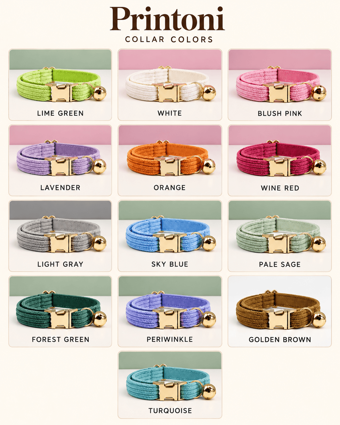 Custom Pet Collar with Name Plate, Personalized Velvet Cat & Dog Collar with Bell, Engraved Name Gift for Pet Lovers