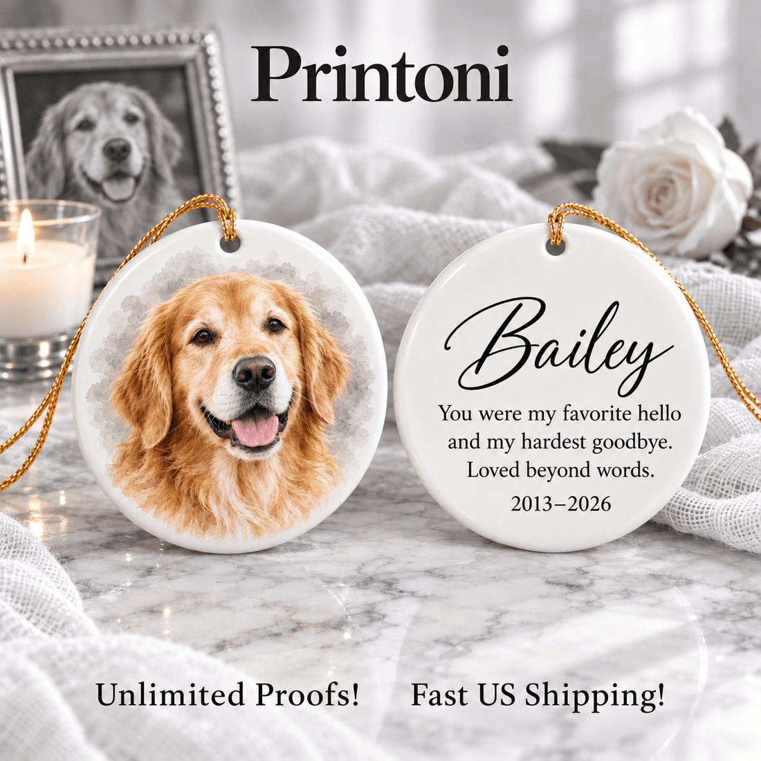 Custom Cat Memorial Ornament from Photo, Personalized Pet Memorial Christmas Ornament, Loss of Cat Sympathy Gift