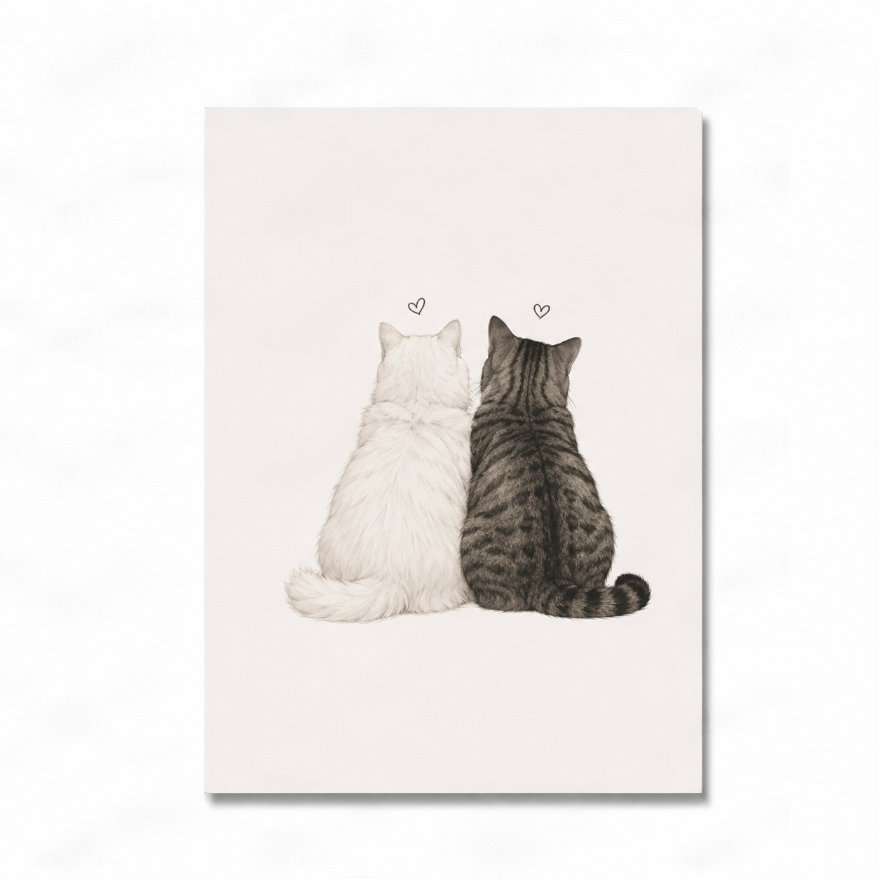 Cute Cartoon Cat Nursery Wall Art – Nordic Canvas Print Poster for Kids Room Home Decor