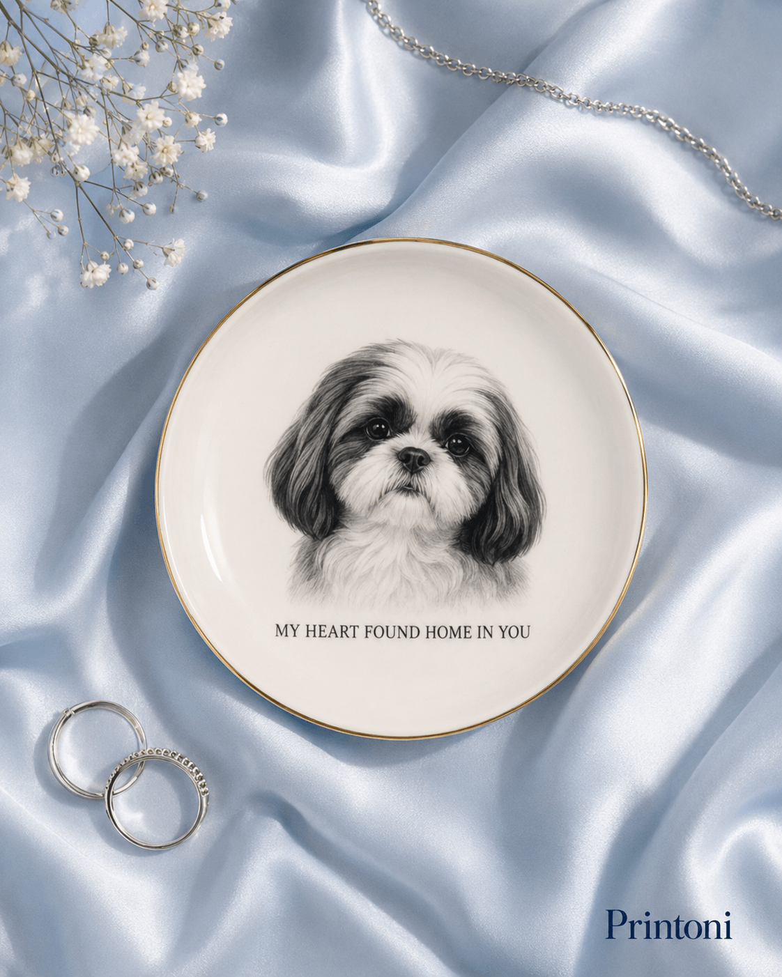 Custom Pet Photo Trinket Dish, Personalized Dog or Cat Jewelry Dish, Pet Lover Gift