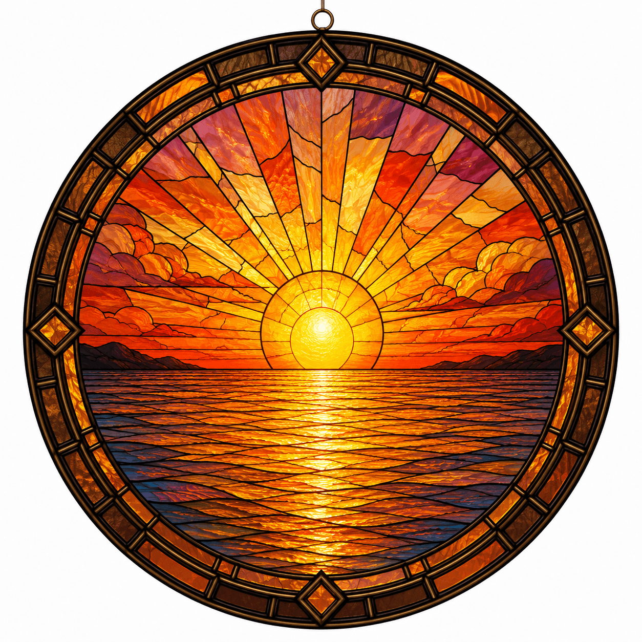Custom Dog Stained Glass Suncatcher from Photo – Personalized Pet Memorial Window Decor